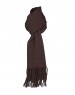 Wool Blend Plain Muffler Dark Brown